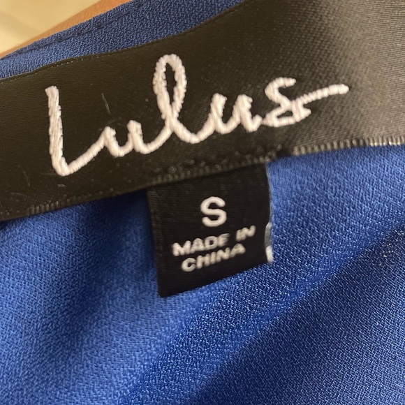 Royal blue pleated Lulus dress - Picture 2 of 4